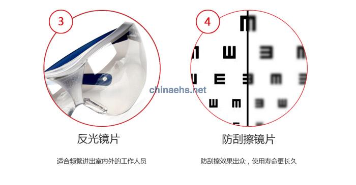 3M 10436中國款流線型防護(hù)眼鏡（戶內(nèi)/戶外鏡面反光鏡片，防刮擦）