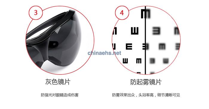 3M 10435 中國(guó)款流線型防護(hù)眼鏡（灰色鏡片，防霧）